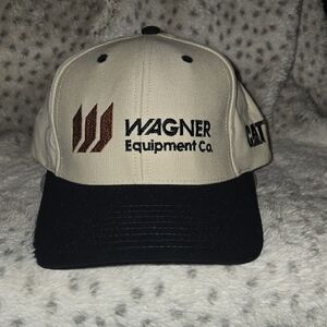 Caterpillar Black and Cream Logo Cap